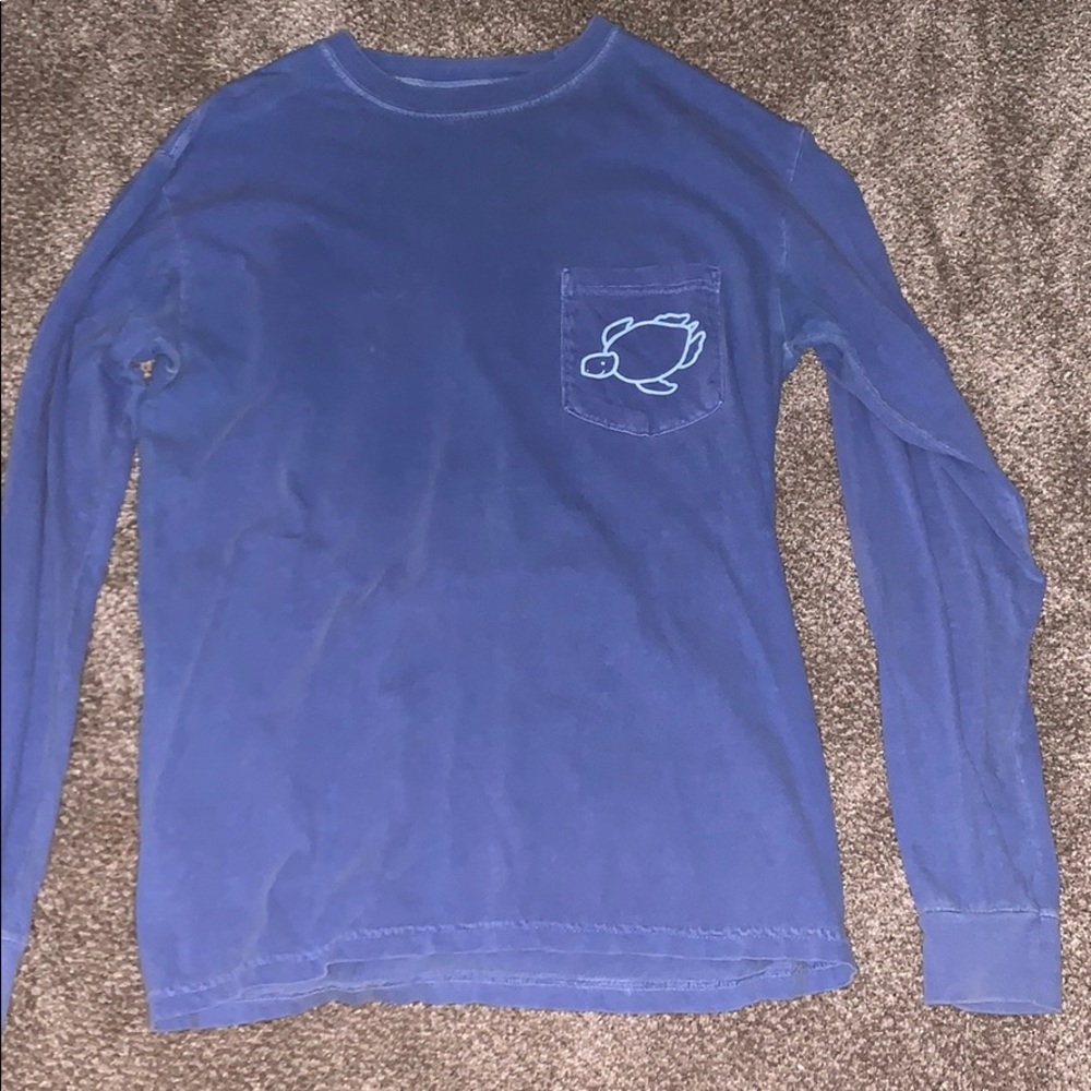 Shelly cove long sleeve blue t-shirt